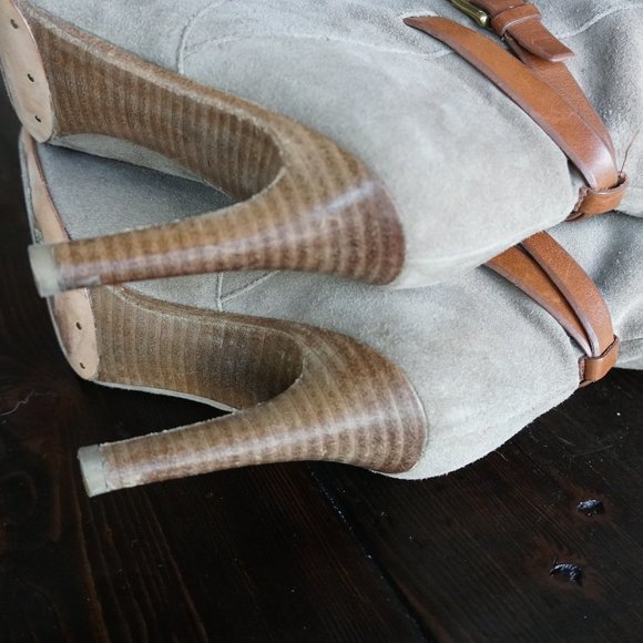 Coach Ash Heel Boot Tall Suede Slouch Boots. - Picture 10 of 12